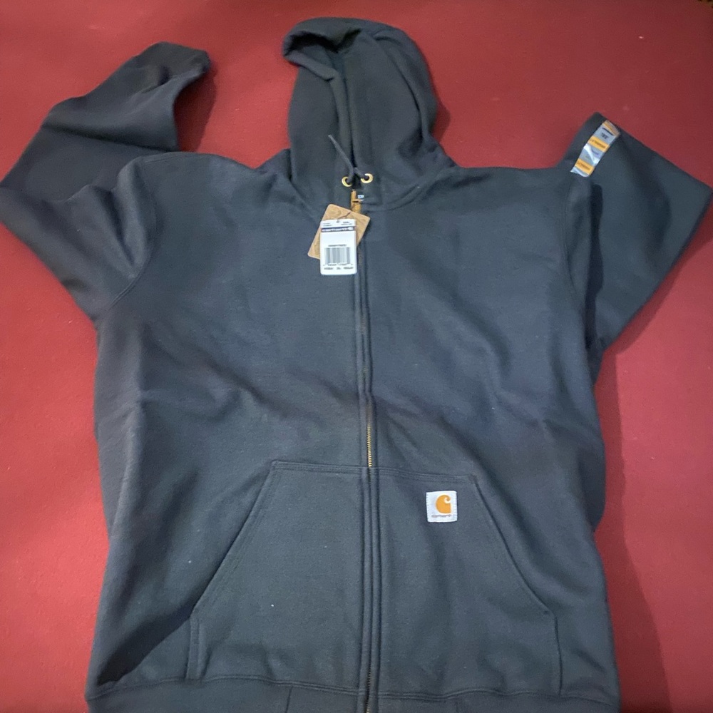 Black Carhartt zip up hoodie 2XL NWT